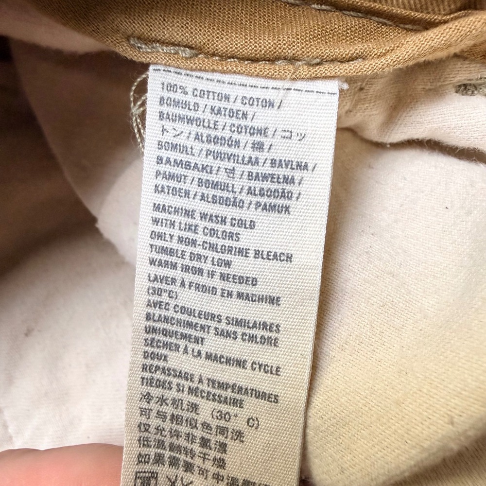 Abercrombie Fitch distressed Cargo Shorts Mens 36/38 Tan Button Fly Utility VTG - Picture 6 of 11
